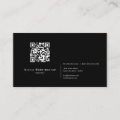 Verbluffende handtekening Opal QR Code Visitekaartje (Achterkant)