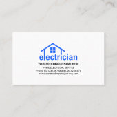 Verbluffende, heldere elektrische stroomkringen visitekaartje (Achterkant)