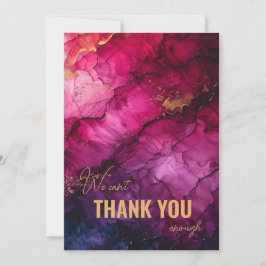 Verbluffende hemelse elegantie marmeren symfonie bedankkaart