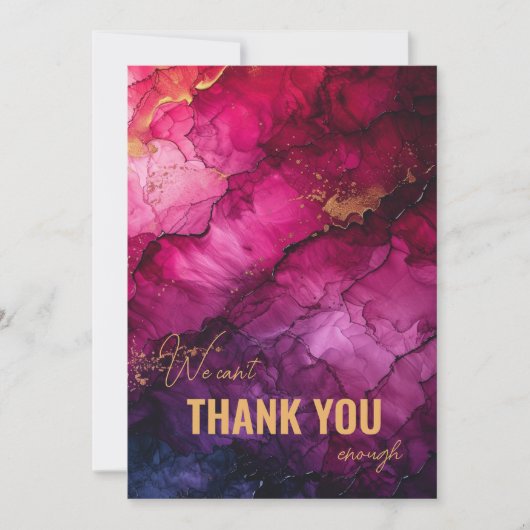 Verbluffende hemelse elegantie marmeren symfonie bedankkaart (Voorkant)