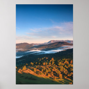 Verbluffende herfstlandschappen vanuit Šilentabor, Poster