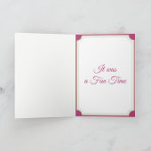 VERBLUFFENDE HETE ROZE PAUW DANK U BEDANKKAART (Binnen)