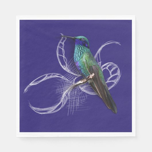 Verbluffende Hummingbird - personaliseer je door n Servetten (Voorkant)