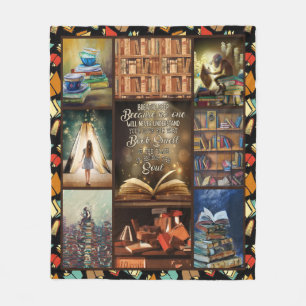 Verbluffende I Love Books Blanket Gift Reading Boo Fleece Deken