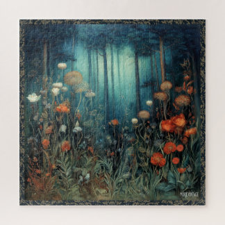 VERBLUFFENDE ILLUSTRATIE BLOEMEN EN BOSLAND LEGPUZZEL