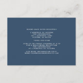 Verbluffende Indigo Blue en Gold Abstract Informatiekaartje (Achterkant)