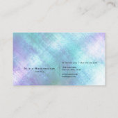 Verbluffende iriserende shimmer visitekaartje (Achterkant)