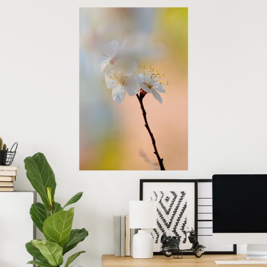 Verbluffende Japanse prijsbloemen Poster (Thuiskantoor)