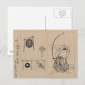 Verbluffende Japanse tekening rond 1878 Briefkaart (Voorkant / Achterkant)