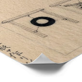 Verbluffende Japanse tekening rond 1878 Poster (Hoek)