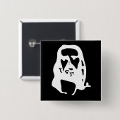 Verbluffende Jezus Christus Optische Illusie Vierkante Button 5,1 Cm (Voorkant /achterkant)