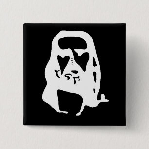 Verbluffende Jezus Christus Optische Illusie Vierkante Button 5,1 Cm