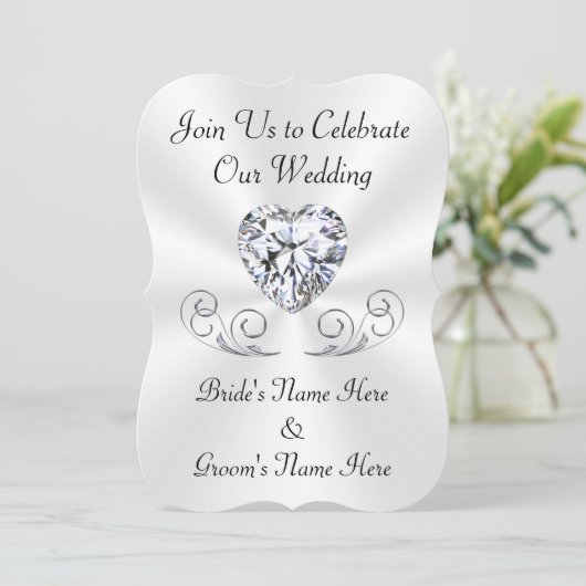 Verbluffende Kaarten voor het uitnodigen van diama (Staand voorkant)