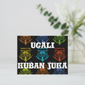 Verbluffende Keniaanse vlinder vlag typografie Ele Briefkaart (Staand voorkant)