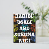 Verbluffende Keniaanse vlinder vlag typografie Ele Briefkaart (Staand voorkant)