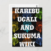 Verbluffende Keniaanse vlinder vlag typografie Ele Briefkaart (Voorkant / Achterkant)