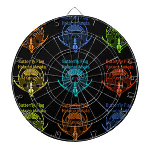 Verbluffende Keniaanse vlinder vlag typografie Ele Dartbord