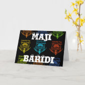 Verbluffende Keniaanse vlinder vlag typografie Ele Kaart (Gele Bloem)