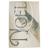 Verbluffende kerstnoel Chic Gold Brush Slagen Medium Cadeauzakje (Voorkant)