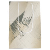 Verbluffende kerstnoel Chic Gold Brush Slagen Medium Cadeauzakje (Achterkant)