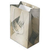 Verbluffende kerstnoel Chic Gold Brush Slagen Medium Cadeauzakje (Achterkant Gekanteld)