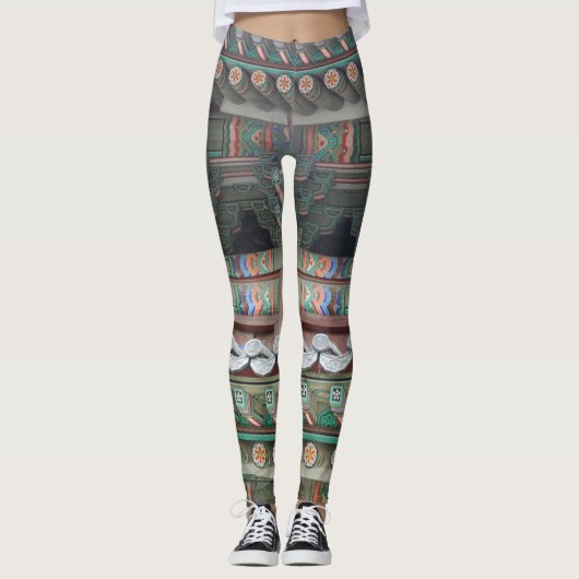 Verbluffende klassieke kunst die traditioneel is v leggings (Voorkant)