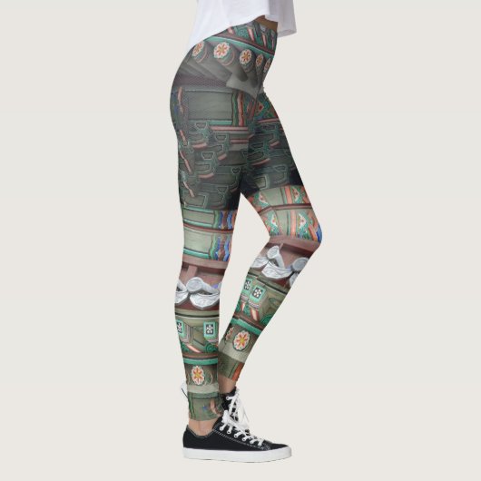 Verbluffende klassieke kunst die traditioneel is v leggings (Rechts)
