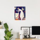 VERBLUFFENDE KLEINE VIS, ART DECO SCHOONHEID MODE POSTER (Thuiskantoor)