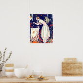 VERBLUFFENDE KLEINE VIS, ART DECO SCHOONHEID MODE POSTER (Keuken)