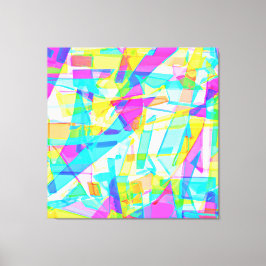 Verbluffende kleuren van geometrisch patroon canvas afdruk