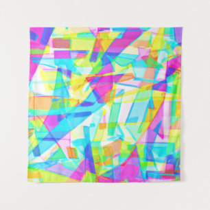 Verbluffende kleuren van geometrisch patroon wandkleed