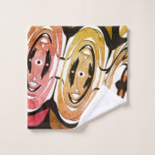 Verbluffende kleurencombinatie Moderne kunst Bad Handdoek (Wasdoekje)