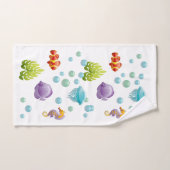 Verbluffende kleurrijke cartoon van het leven in z bad handdoek (Handdoek)