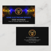 Verbluffende kleurrijke elektrische bliksem-elektr visitekaartje (Voorkant / Achterkant)