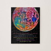 Verbluffende kleurrijke maan satellietfotocomposie