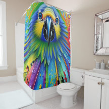 Verbluffende kleurrijke Splatter Paint Parrot