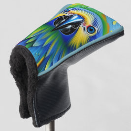 Verbluffende kleurrijke Splatter Paint Parrot Golfheadcover