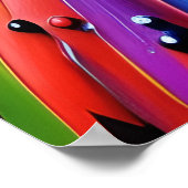 Verbluffende kleurrijke Splatter Paint Parrot Poster (Hoek)