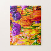 Verbluffende kleurrijke Tulp-bloemen Legpuzzel (Verticaal)