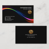 Verbluffende kleurrijke webgolfsystemen visitekaartje (Voorkant / Achterkant)