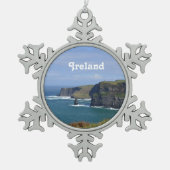 Verbluffende kliffen van Moher Tin Sneeuwvlok Ornament (Voorkant)