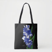 Verbluffende koninklijke blauwe en witte Gladiolus Tote Bag (Voorkant)