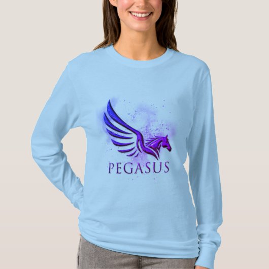 Verbluffende kosmische achtergrond van Pegasus T-shirt (Voorkant)