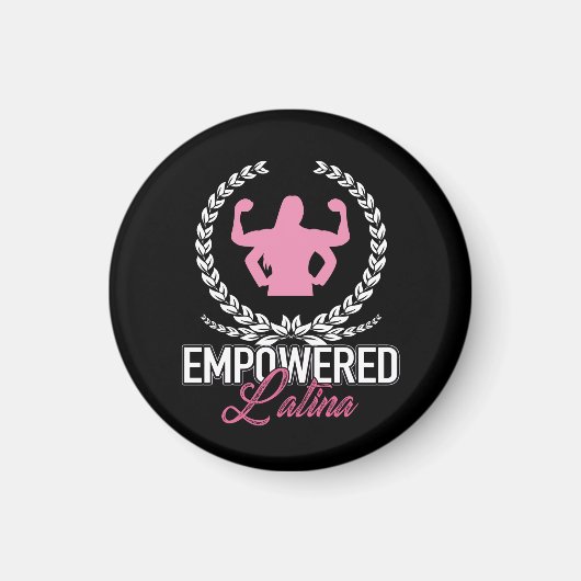 Verbluffende krachtige Latina AF sterke vrouw Magneet (Voorkant)