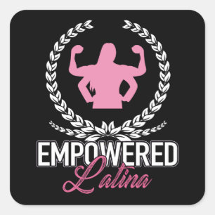 Verbluffende krachtige Latina AF sterke vrouw Vierkante Sticker