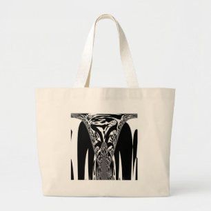 Verbluffende kunst grote tote bag