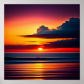 Verbluffende levendige digitale zonneprint in kleu poster (Voorkant)