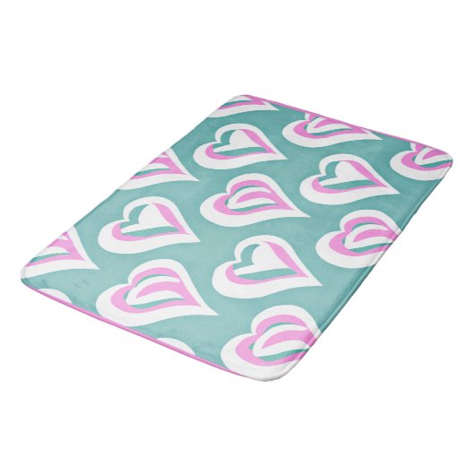 Verbluffende liefde hart patroon badmat (Gekanteld)