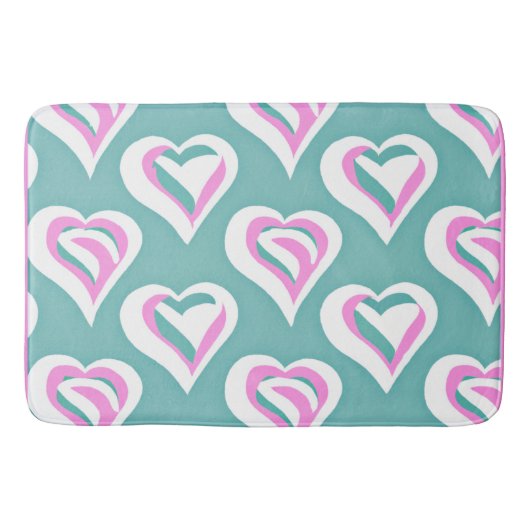 Verbluffende liefde hart patroon badmat (Voorkant)