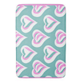 Verbluffende liefde hart patroon badmat (Voorkant Verticaal)